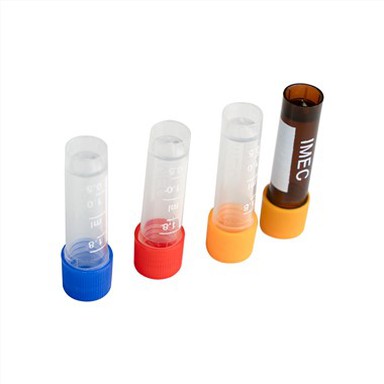 Feadán Cryovials Cap Scriú 1ml 1.8ml 4ml Cryotube Seasamh Saor in Aisce Céimithe le Gasket